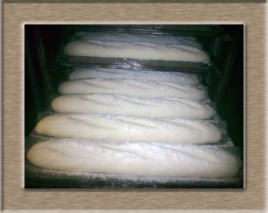 Barras de pan listas para hornear